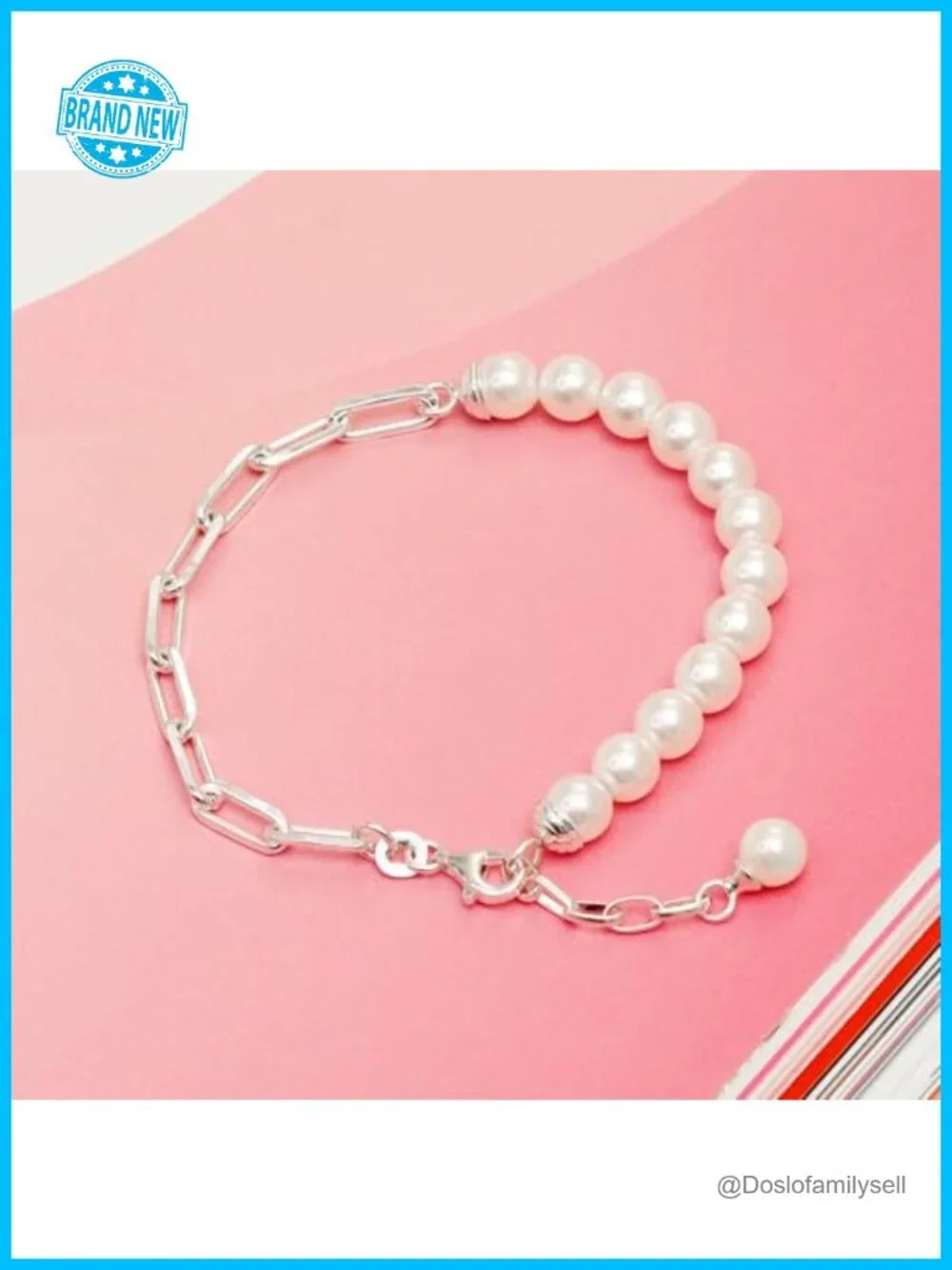Sterling Silver Paperclip Link Bracelet with Sliding Bolo Clasp